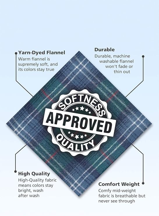 PajamaGram Matching Christmas PJs for Family, Heritage Plaid Thermal, Womens LG
