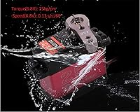 Vista 3 de Servo de alto par de engranaje de metal estándar digital 25KG/0.13S 6.8V para autos RC 1/8 1/10 (ángulo de control 180)