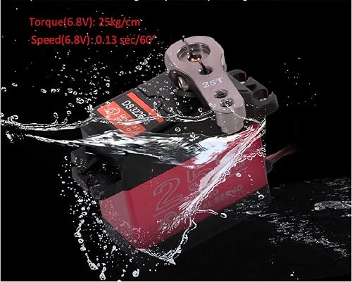Vista 21 de servo DS3218 PRO - Servo de alta velocidad de 6 V, 44.1 lbs/0.09S, resistente al agua, de alto par, engranaje de metal, servo digital estándar