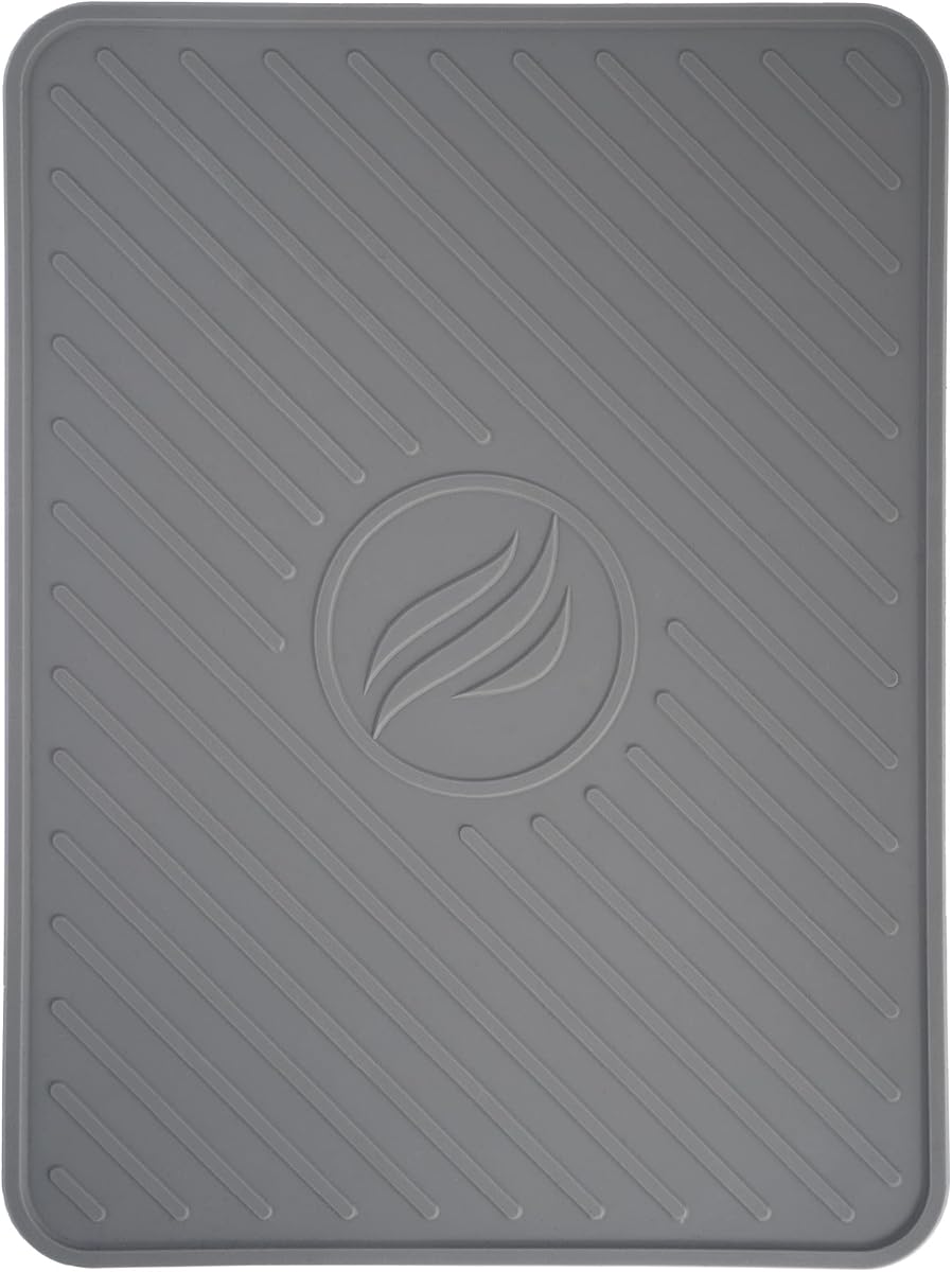 BLACKSTONE 4222 Alfombrilla de silicona para espátula grande para plancha, cuchara para servir, almohadilla de goteo y soporte para utensilios de parrilla para cocina, estufa, cocina y encimera, resistente al calor, antideslizante, resistente (9.25" x 12.2")