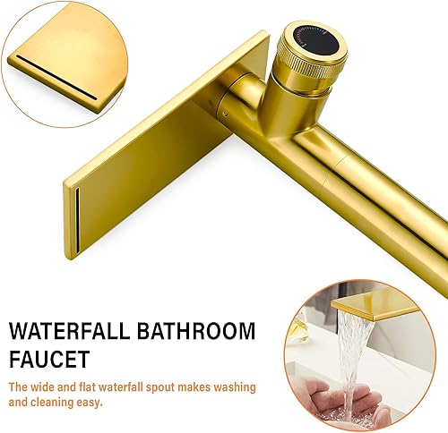 Miniatura 10 de becola Grifo moderno para lavabo de baño, grifo de fregadero de níquel cepillado, grifo mezclador de lavabo frío y caliente de un solo orificio para