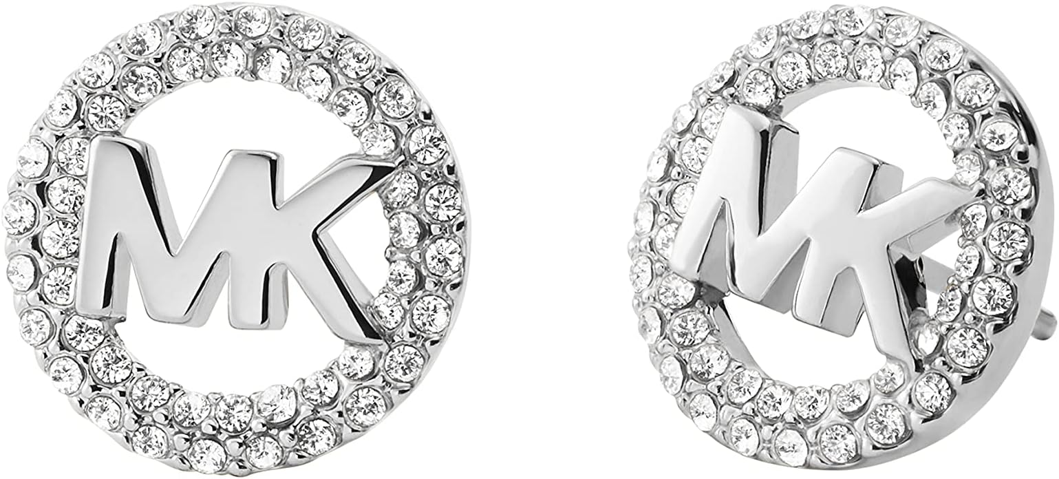 Michael Kors Silver-Tone Stud Earrings or Drop Earrings for Women; Stainless Steel Earrings; Jewelry for Women