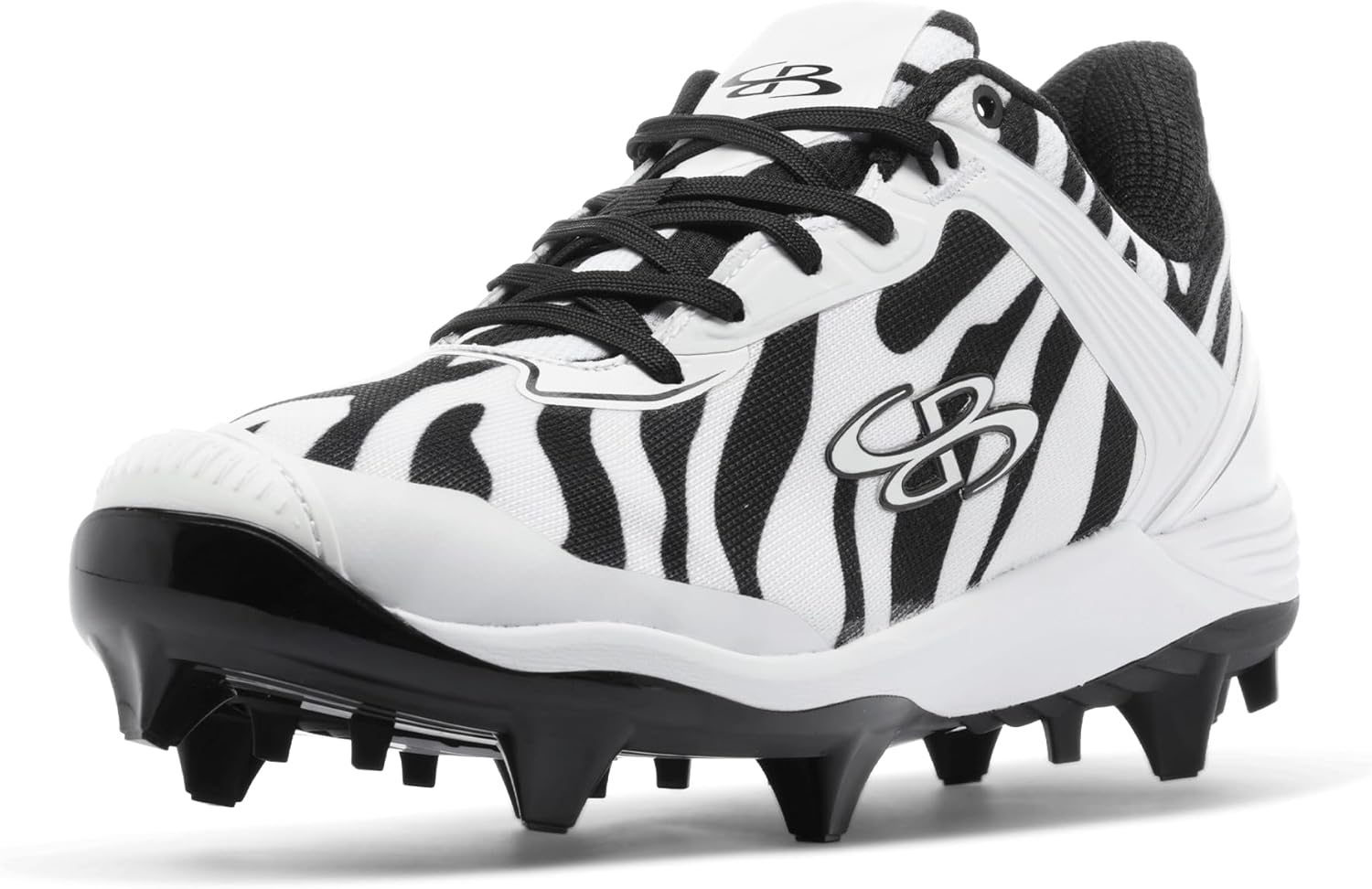 Boombah Viper Women's Molded Cleat - Zebra Pitching Toe - Multiple Color Options - Multiple Sizes