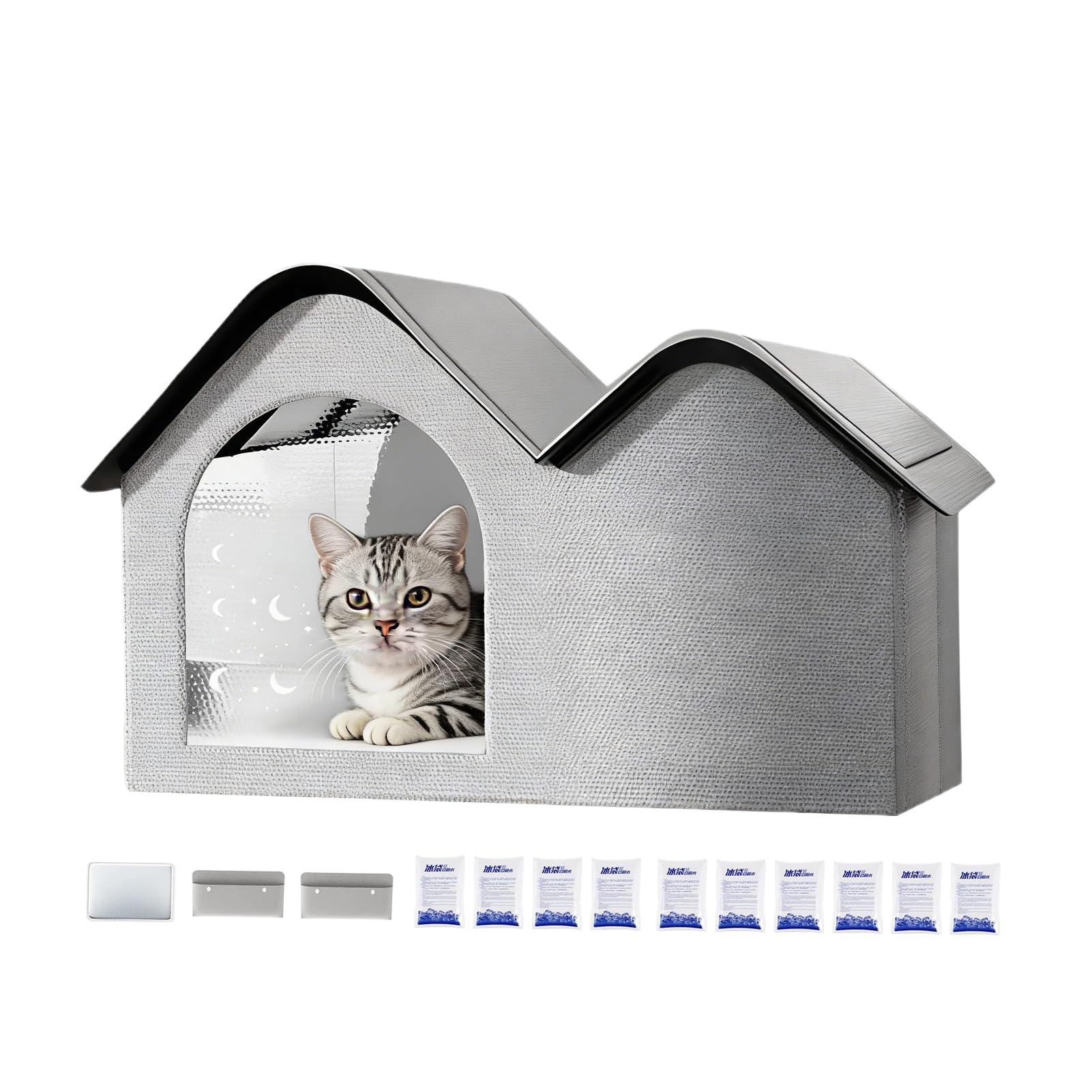 Cuccia Refrigerante per Gatti - Cuccia Pieghevole con Pacchetto di Ghiaccio per Gatti - per Cane con Pacchetto Ghiaccio,per Interno, Giardino, Campeggio e Viaggi