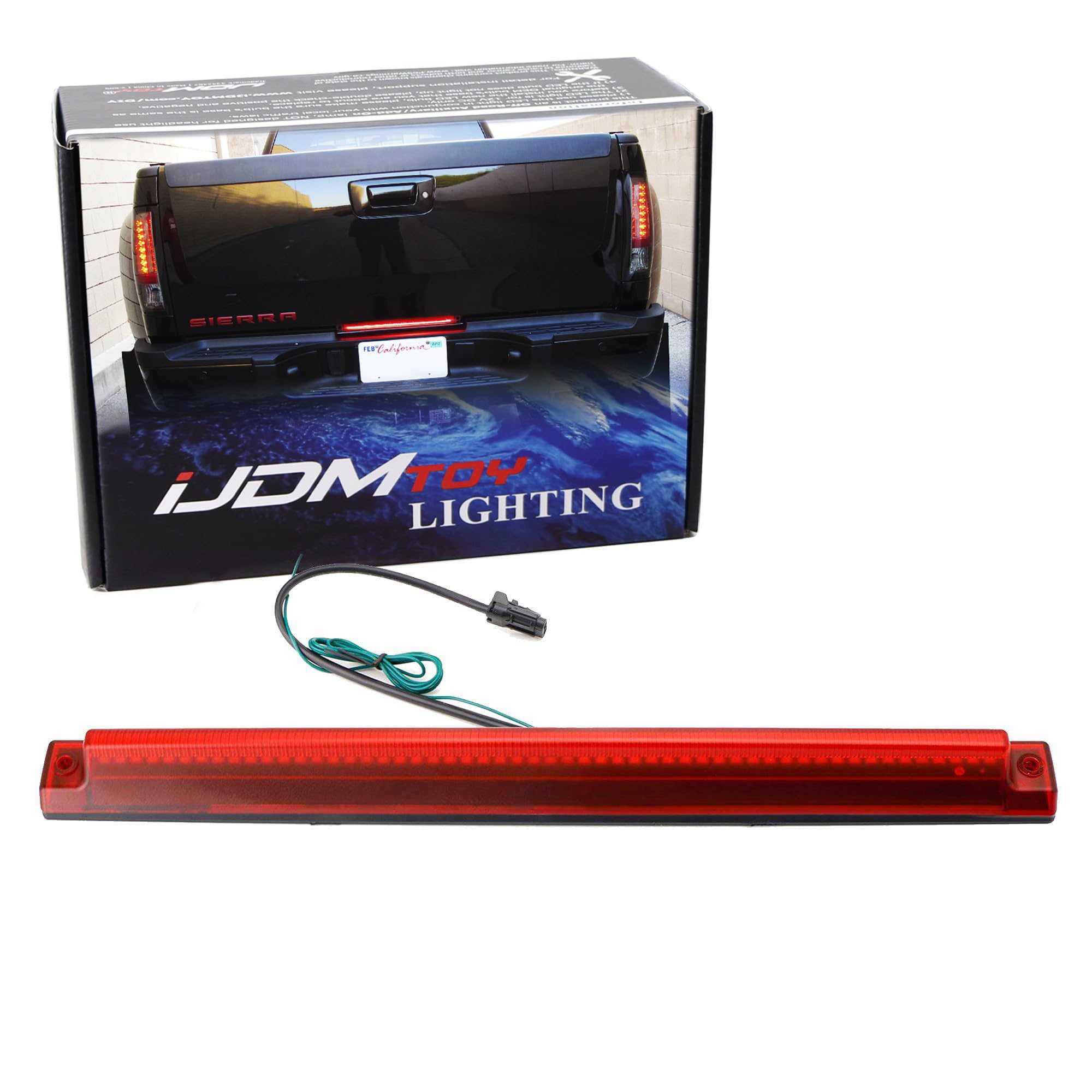 Amazon.com: iJDMTOY Red Lens 54-SMD Full LED Rear Tailgate ID