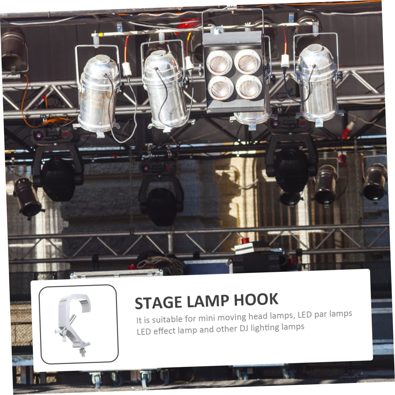 LIFKOME Morsetti per Luci da Palcoscenico Capacità 60kg in Lega di Alluminio Set 4 Pezzi Design Antiscivolo e Manopola Regolabile, per Bar e Teatri