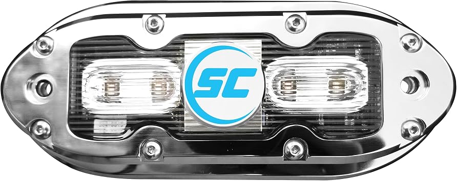 shadow-caster SCM-4 Series Stainless Steel Surface Mount Underwater Light, 17W, w/20 wire