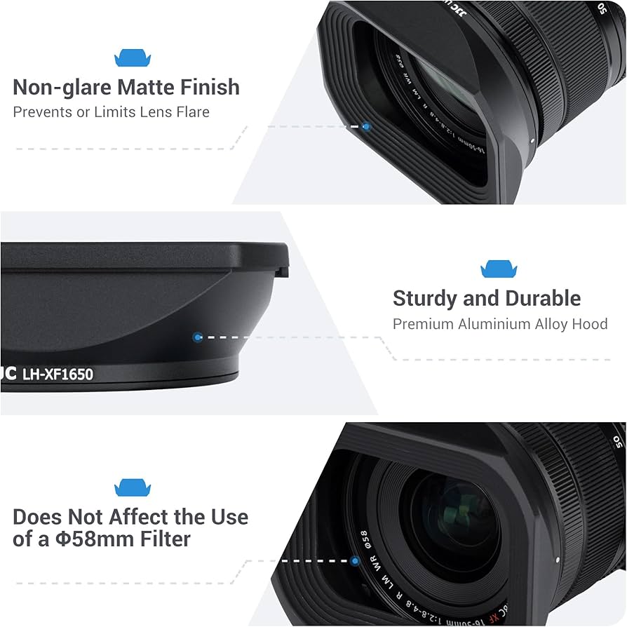 Amazon.com : Metal Square Lens Hood Cover with Lens Hood Cap for