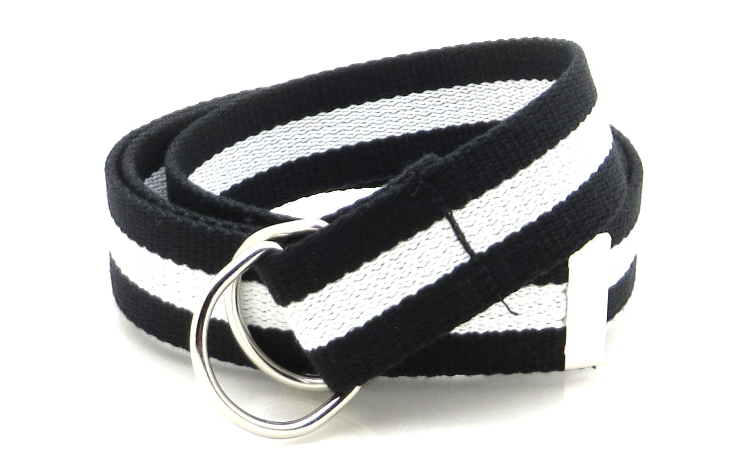 BC Belts Canvas Web Belt for Men & Women - 1.25” Adjustable D-Ring Buckle, Double Ring Military Style Webbing Strap