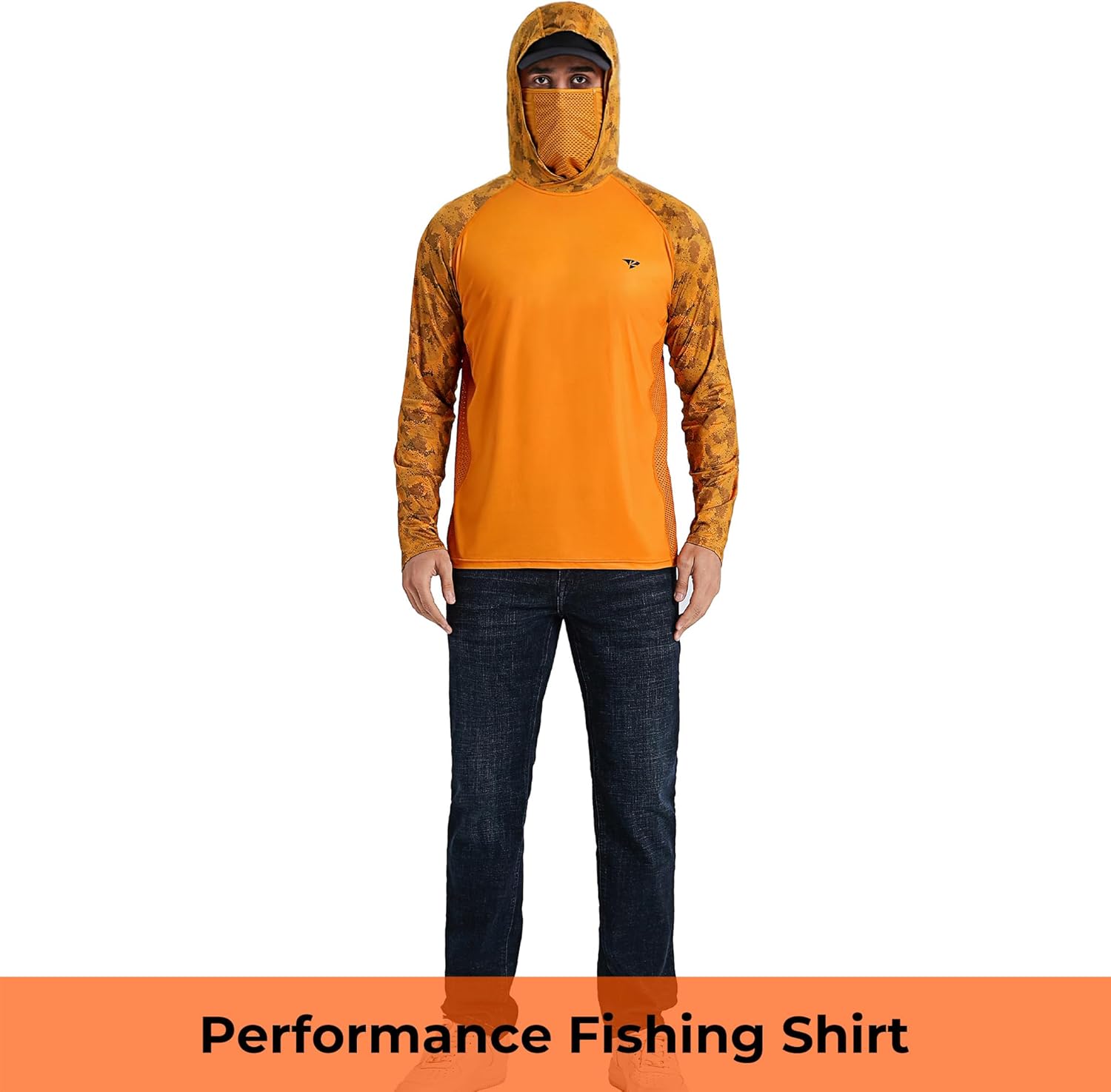 Rodeel UPF 50+ Men’s Long Sleeve Performance Fishing Hiking Shirt with Mask UV Neck Gaiter Hoodie - Image 7