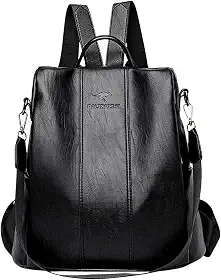 Mochila Feminina Moda Mochila de Grande Capacidade Viagem Mochila Mulheres de Couro PU Macio Multifuncional Anti-roubo Bolsa de Ombro