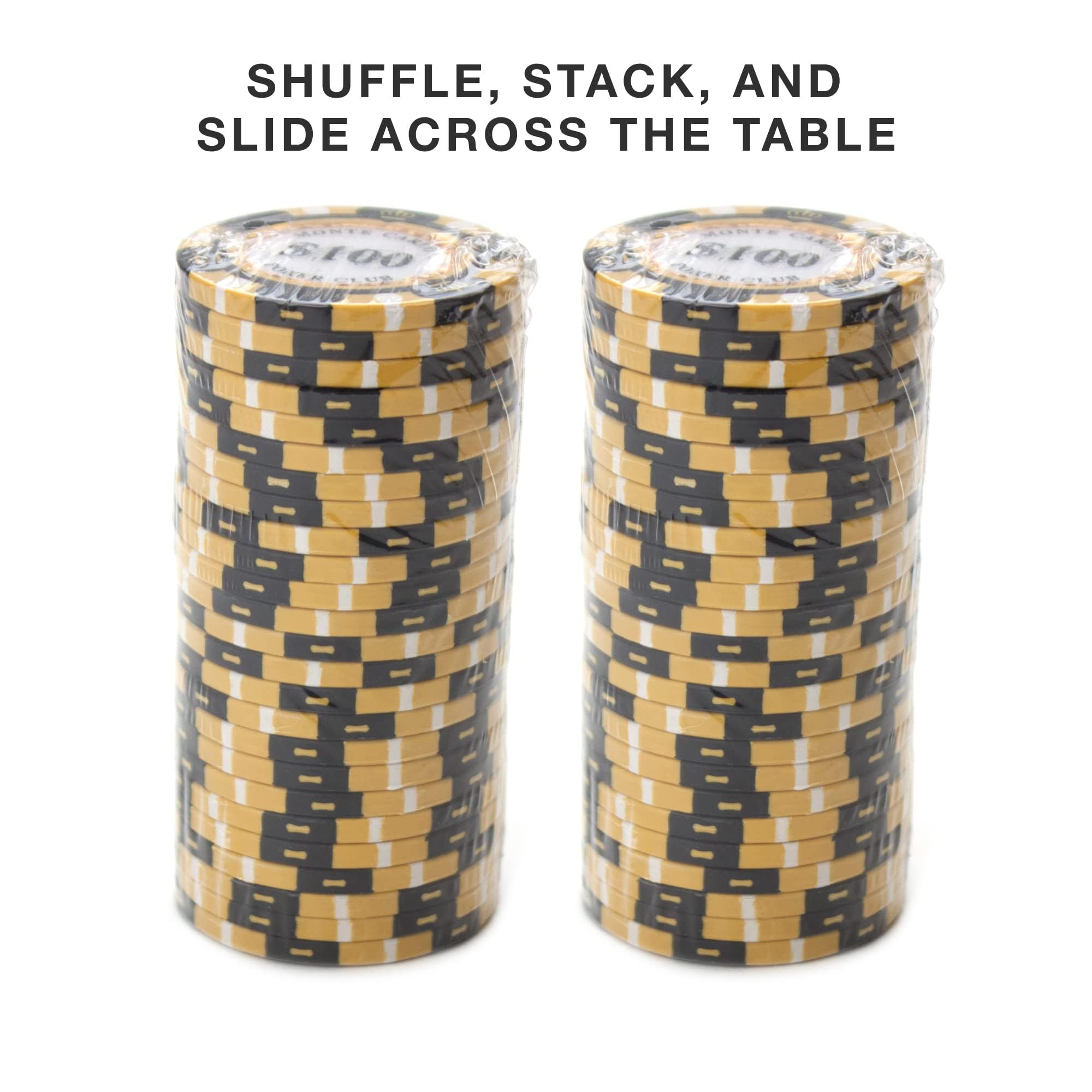 Brybelly Monte Carlo Premium Poker Chips Heavyweight 14 Gram Clay Composite – Confezione da 50