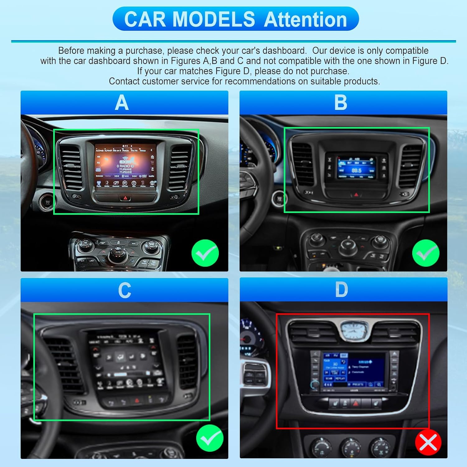 [2+64G] For Chrysler 200 200C 200S 2015 2016 2017 Android Stereo - 9 inch HD Touchscreen Aftermarket Radio - Wireless Carplay and Android Auto, GPS, WiFi, Mirror Link, SWC + Canbus + AHD Backup Camera