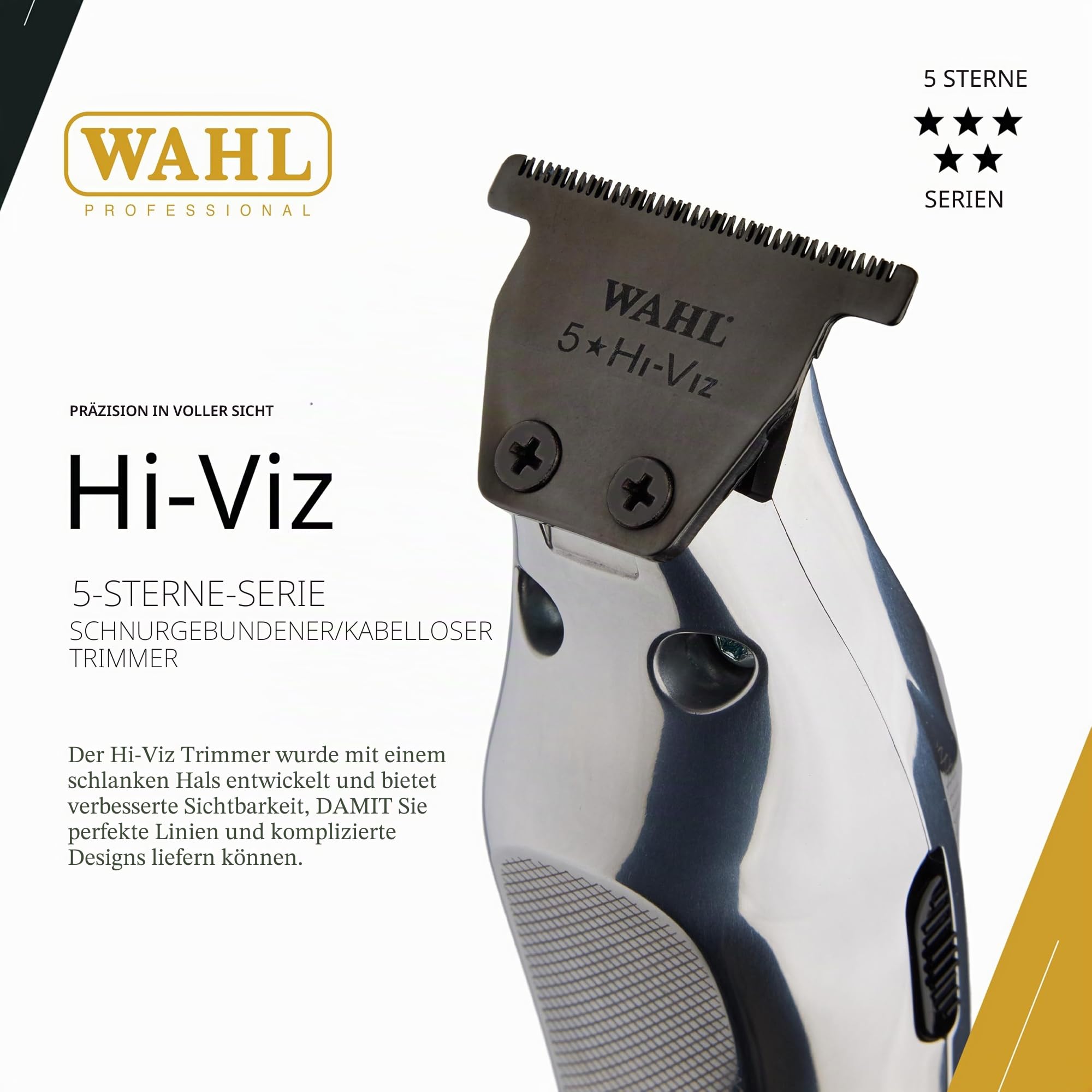 Wahl Professional Hochsichtbare Haarschneidemaschine, Präzisionsschnitt, adaptive Geschwindigkeitskontrolle, Betriebszeit von 135 Minuten