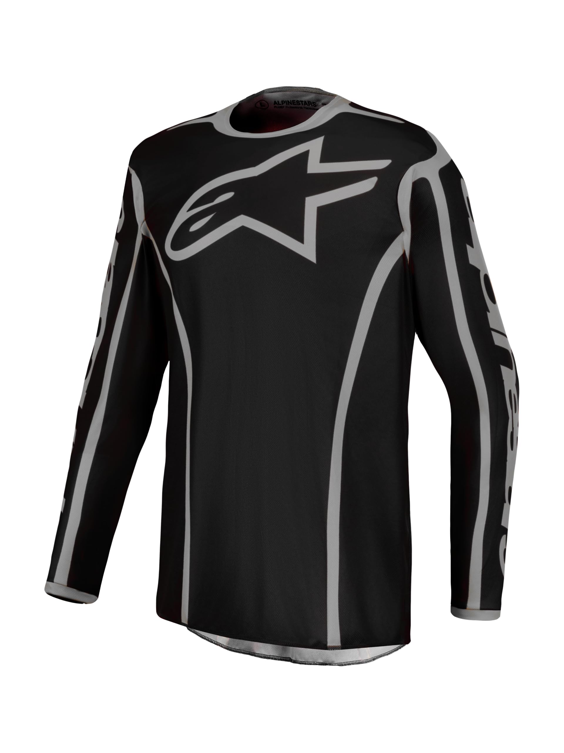 Alpinestars Fluid Apex V2 Maglia Motocross, nero/argento, XL