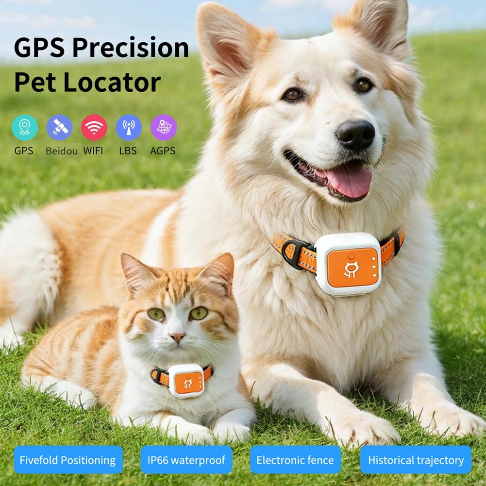 GPS Pet Tracker G01 per più Animali, Piccolo e Impermeabile, Lunga Durata della Batteria, Dispositivo Anti-Smarrimento - Versione S