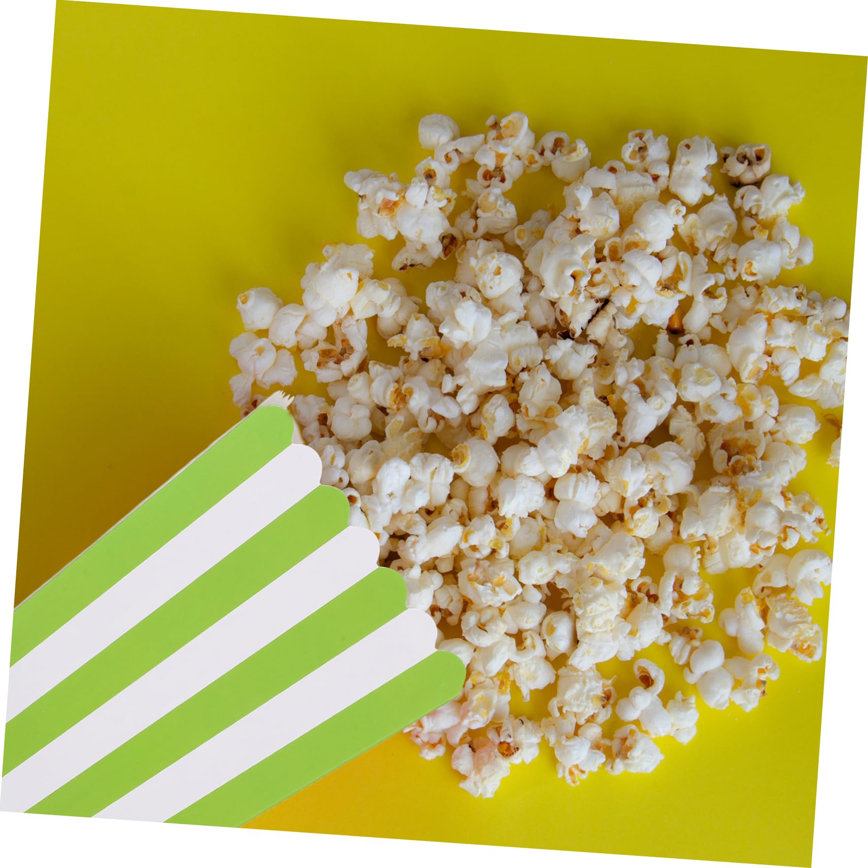 COLLBATH 40 Grün Gestreifte Popcornschachteln aus Papier Einfach Stapelbar und Multifunktional für Karnevalspartys und Snacks Wie Kekse und Bonbons