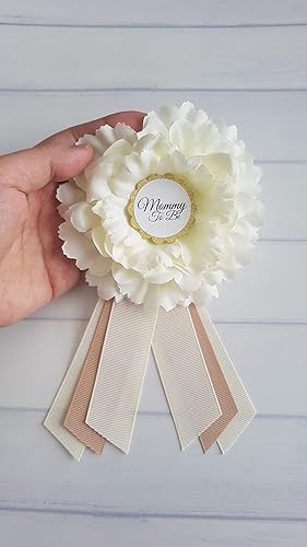 Miniatura 6 de Banda para mamá y papá para ser Pin Banda y ramillete para baby shower Hecho a mano en Estados Unidos