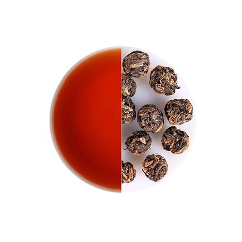 Miniatura 4 de LeCharm Té de perlas de jazmín negro con hojas sueltas de calidad de preio té de flores calientes con agradable aroma y efecto tónico, 4.76 oz (4.8