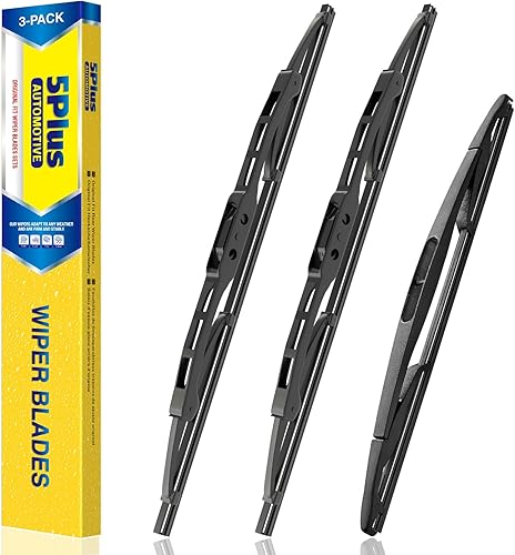 Limpiaparabrisas de repuesto para Jeep Wrangler JK 2008-2018, Jeep Wrangler 2007-2017 Premium para todo tipo de clima, limpiaparabrisas delantero y