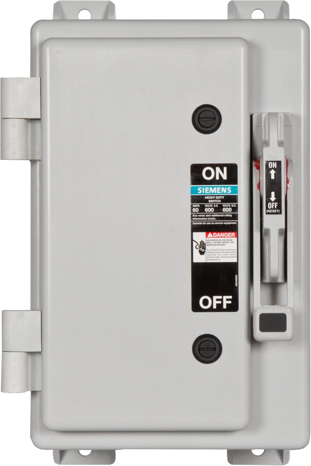 Siemens HF362NX 60-Amp 3 Pole 600-volt 4 Wire Fused Heavy Duty Safety Switches