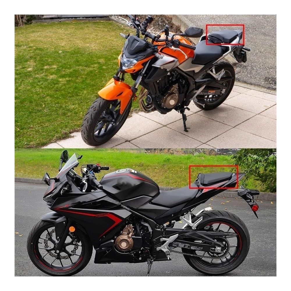 Almohadilla para Asiento de Pasajero Trasero, cojín sillín, Asientos para CB500F, CB500FA, CBR500R, CBR500RA (2016-2024, 2017, 2018 y 2019) Asiento Pasajero Motocicleta