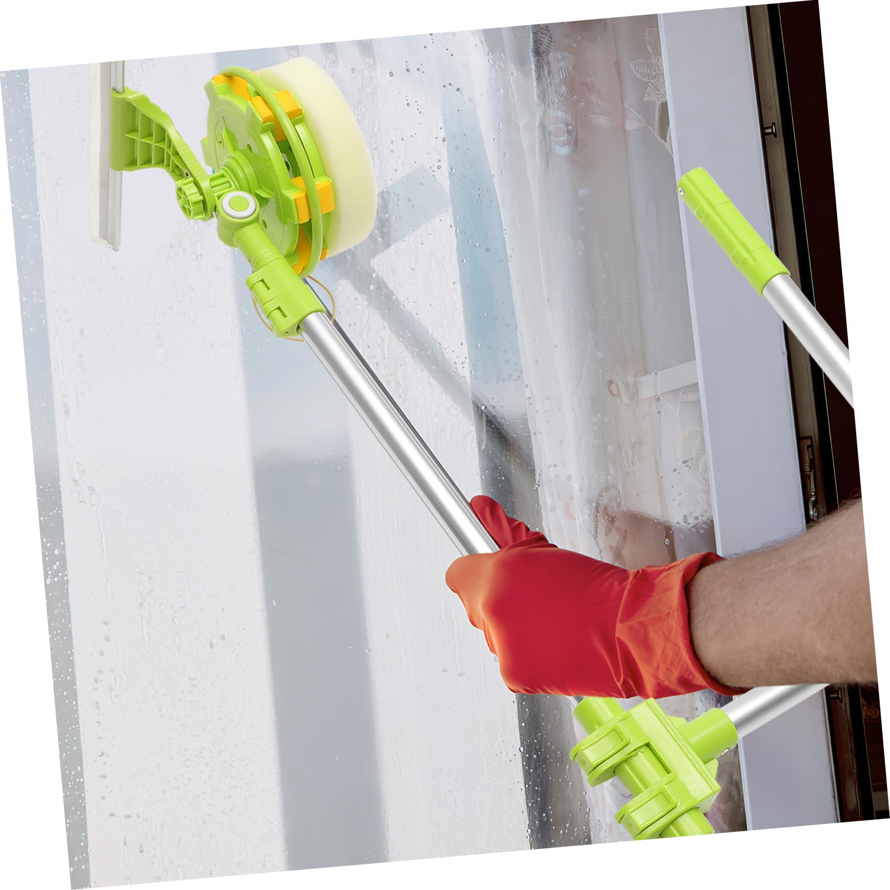 Homoyoyo Limpiacristales Telescópico De Gran Altura Kit De Limpieza para Ventanas Limpiador De Ventanas Rasqueta para Limpiar Cristales Pisos Altos