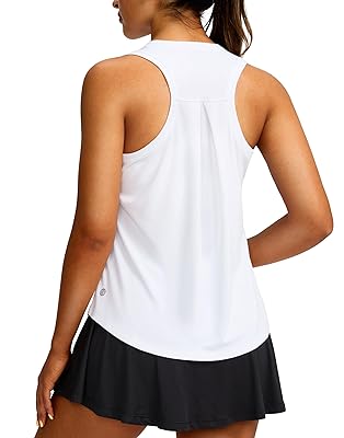 Women's Workout Tops Racerback Athletic Tank Tops Sleeveless Loose Fit Yoga Running Gym Shirts for Women