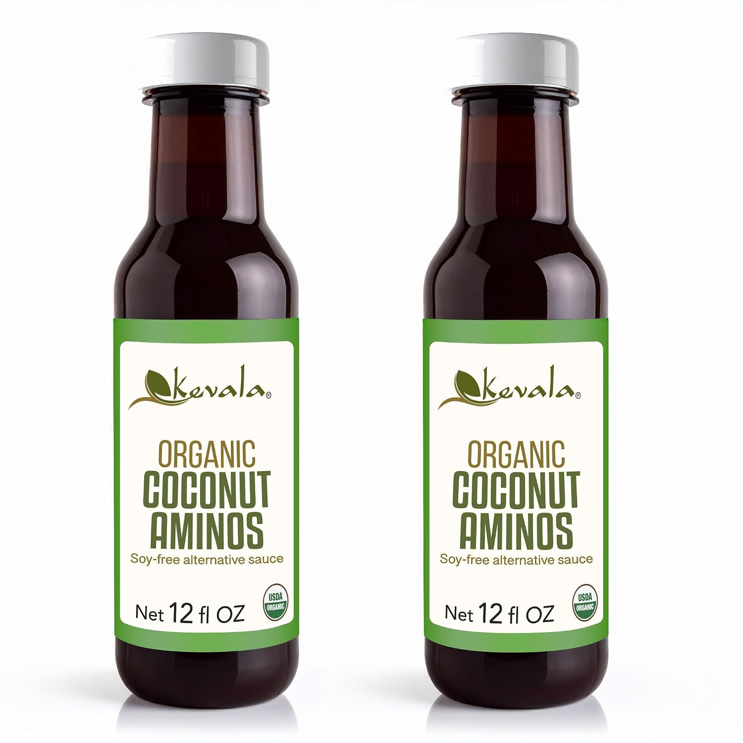 Kevala Organic Coconut Aminos – 12 fl oz - 354 ml - Liquid Amino – Soy Sauce Substitute – Liquid Coconut Aminos – Soy Free Sauce – Low Sodium (Pack of 2)