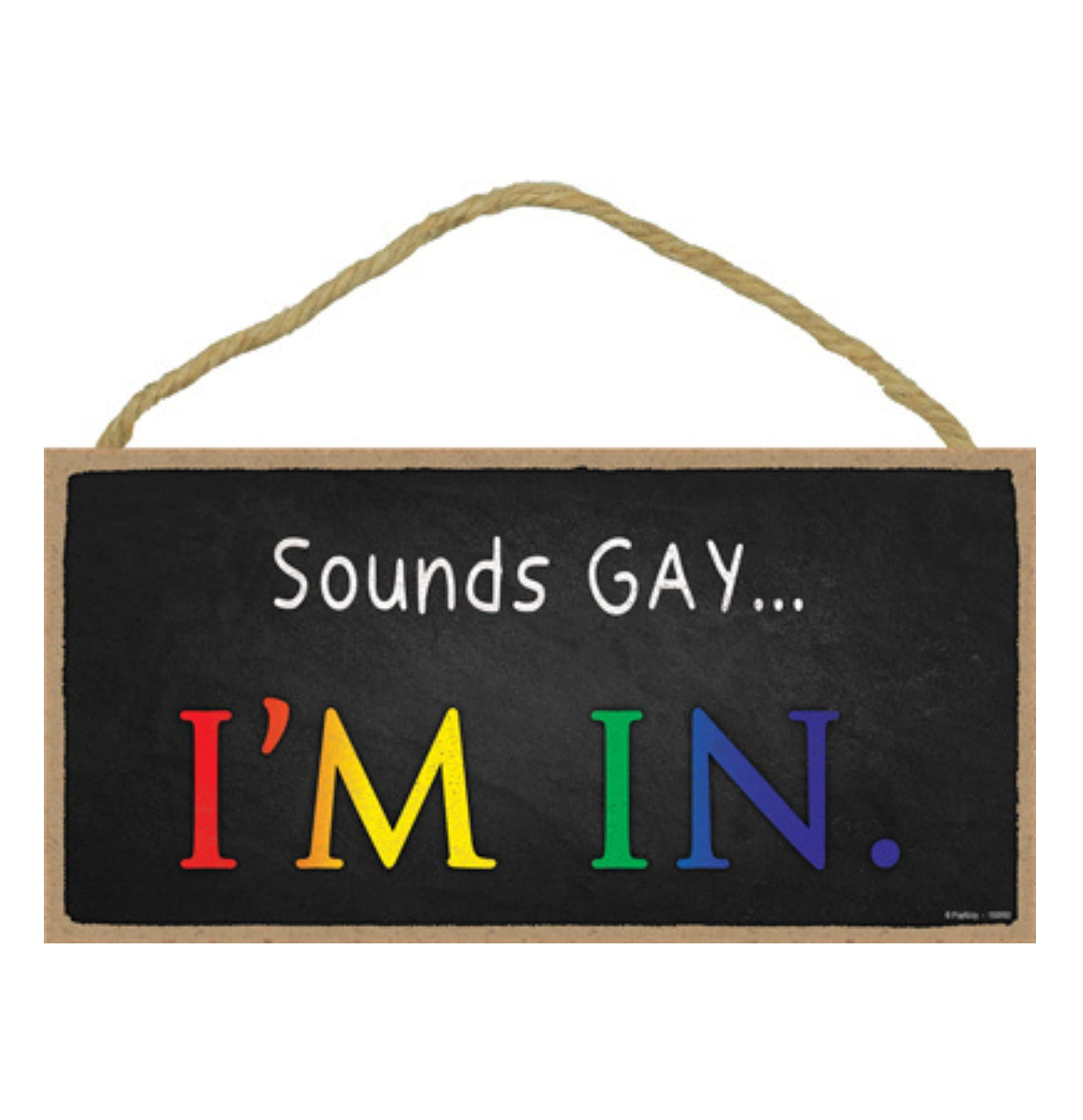 Amazon.com: Popfizzy Sounds Gay I'm In, Gay Pride Sign, Pride Room