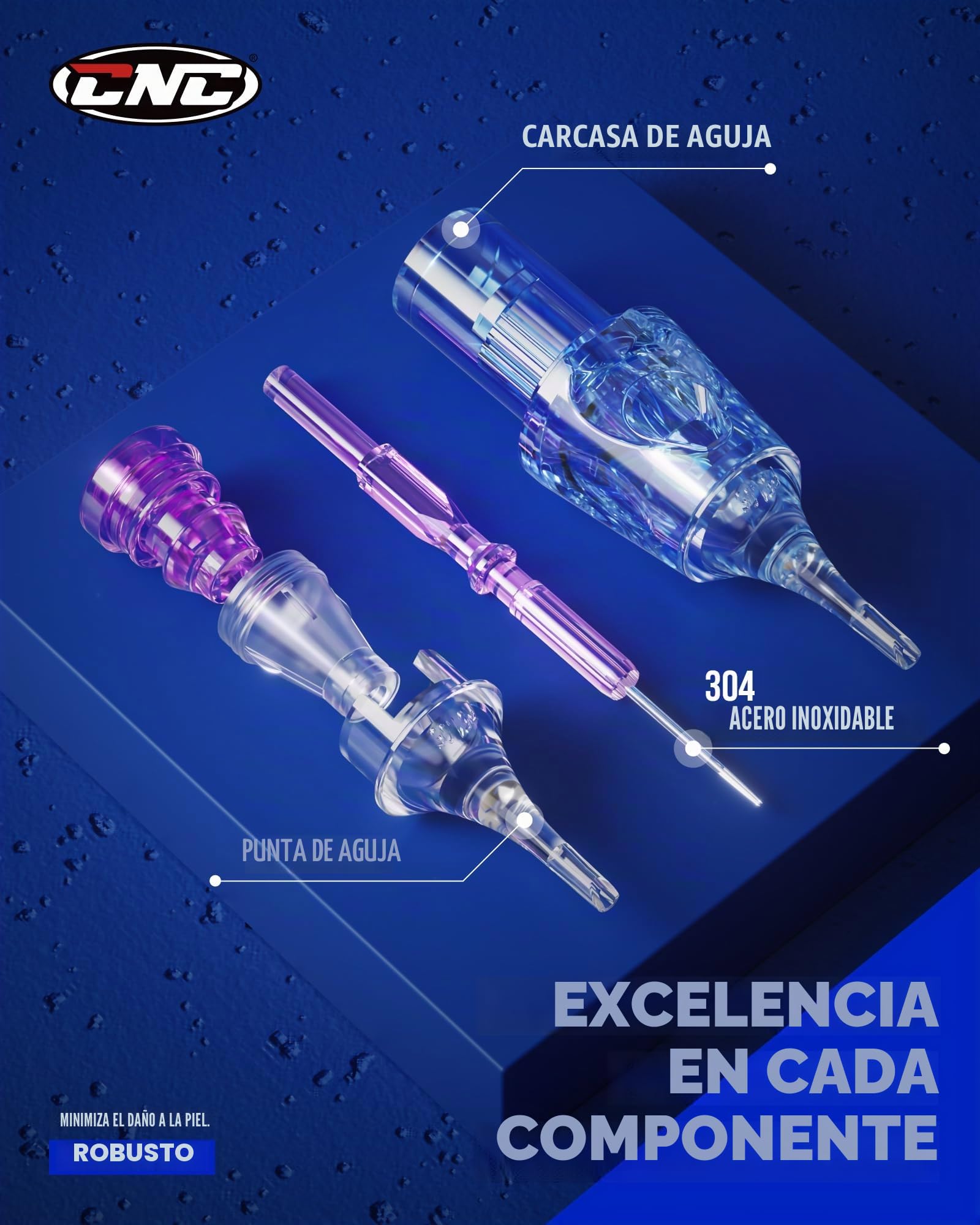 CNC Juego de agujas de tatuaje, 200 unidades, agujas surtidas con membrana RL RS RM, cartuchos mixtos para suministros de tatuaje EN04B-200KIT-A