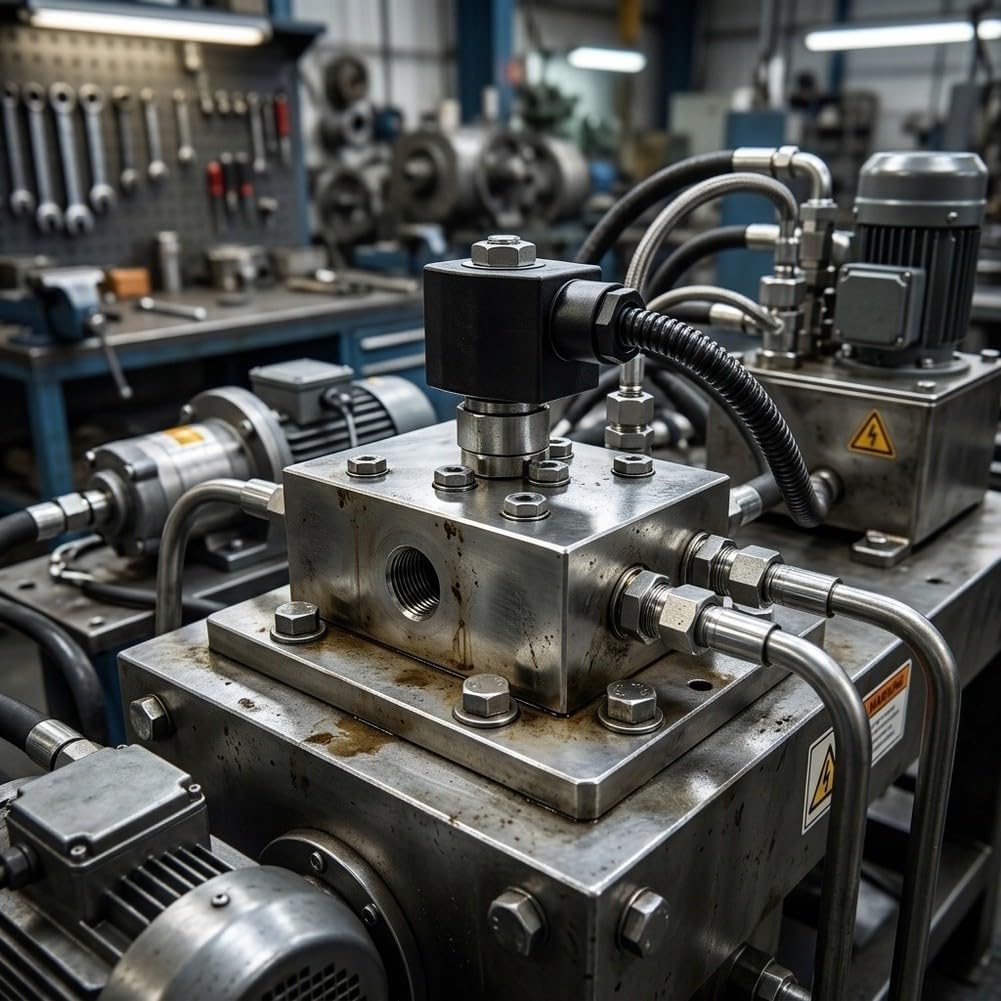 Stahl Ventilblock RC1/4 Präzise CNC Gefräst(PATB)
