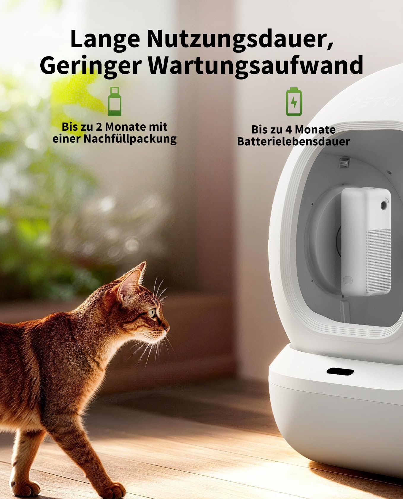 PETKIT PURA Air Smart Spray Geruchsentferner, Pet Odour Eliminator Deodorizer für Haustiertoiletten zu Hause mit Smart Light, App-Steuerung,für PURA MAX 2
