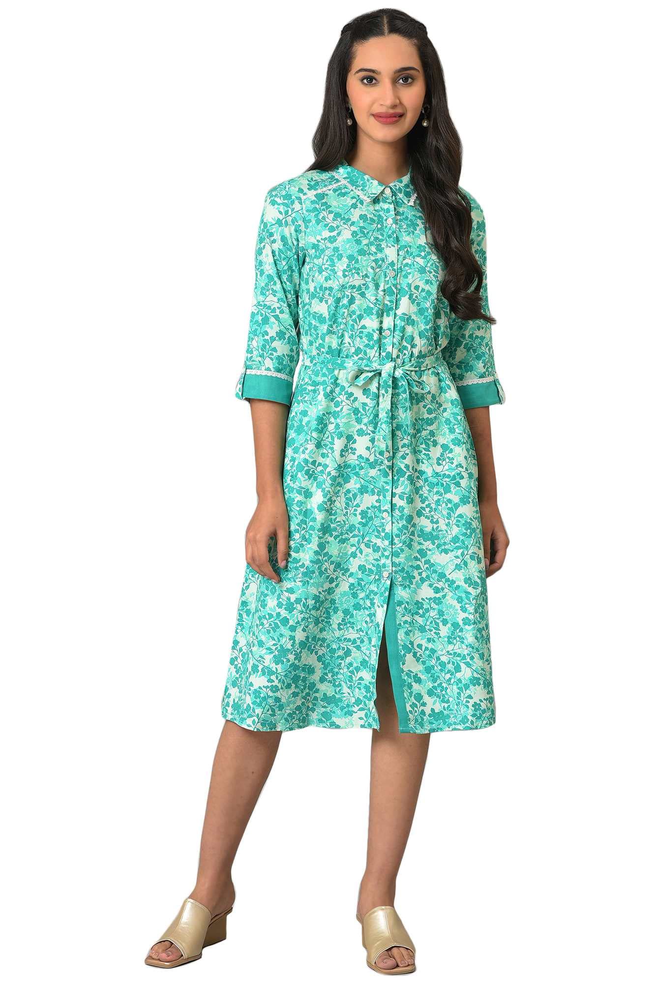 aurelia Women's A-Line Floral Printed Long Length Dress-picture-37
