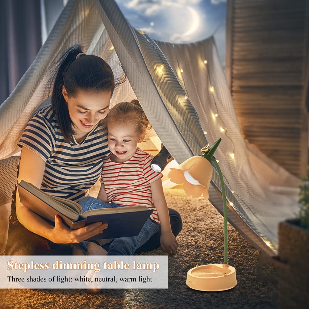 LED Bloem Bureaulamp Draadloze Tafellamp 3 Kleurmodi Cute Touch Reading Tafellamp Usb Oplaadbare Eye Protection Night Light Voor Kinderen Leuke Lamp LED Bloem Bureaulamp Draadloze Tafellamp 3 Kleurmodi Cute Touch Reading Tafellamp Usb Oplaadbare Eye Protection Night Light Voor Kinderen Leuke Lamp