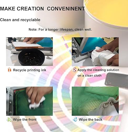 Miniatura 2 de INTSUPERMAI Marco de pantalla de seda de aluminio de 20 pulgadas x 24 pulgadas con marco de impresión de pantalla de seda preestirado blanco de