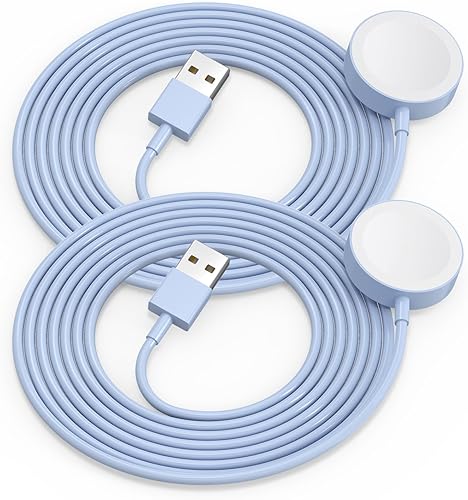 Miniatura 17 de Paquete de 2 cargadores actualizados para Apple Watch, cargador USB magnético inalámbrico rápido compatible con iWatch Ultra/Series