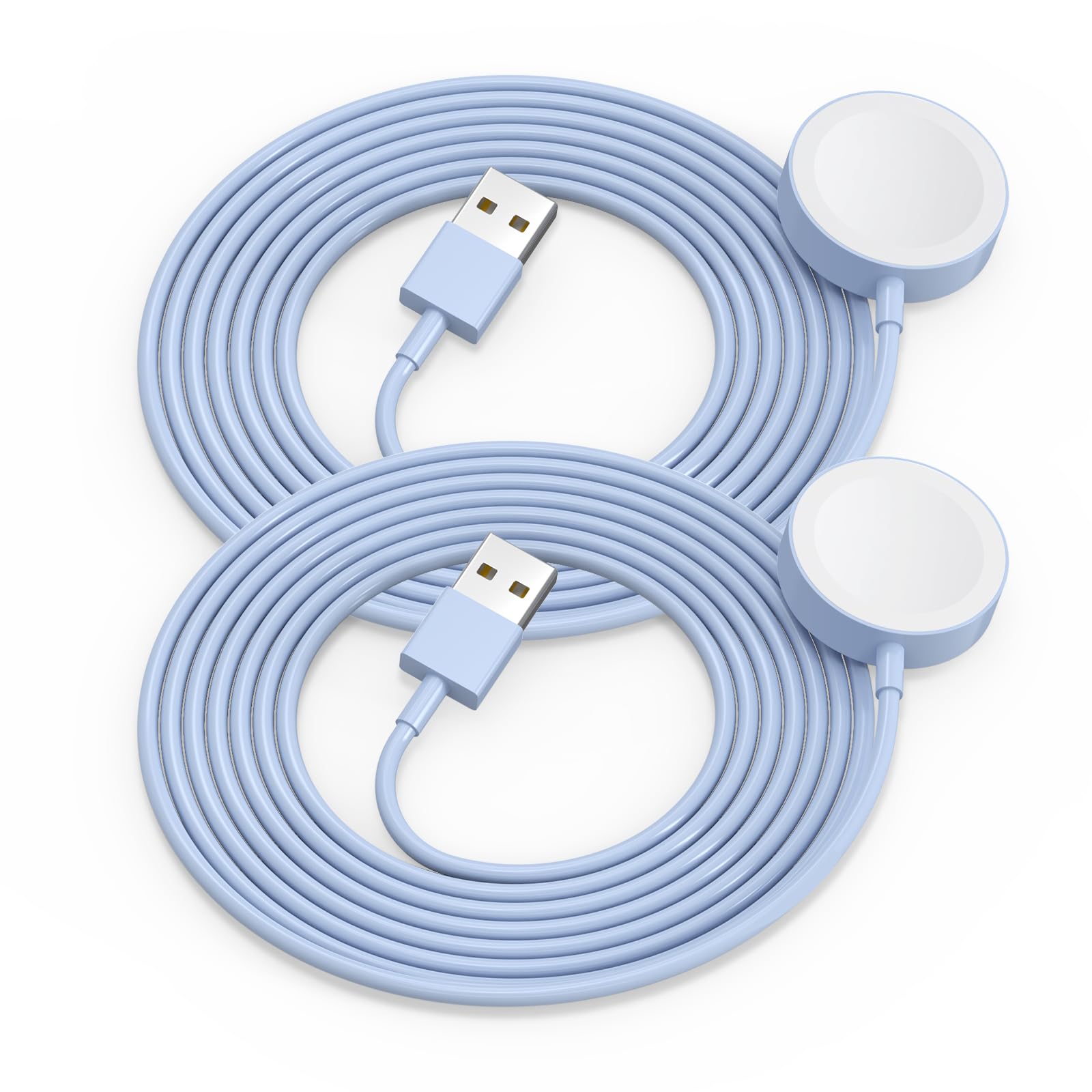 2Pack Blue for Apple Watch Charger USB Magnetic Wireless Fast iWatch Charger Portable Compatible with iWatch Ultra/Series 9/8/7/6/SE/SE2/5/4/3/2/1-[3.3FT]