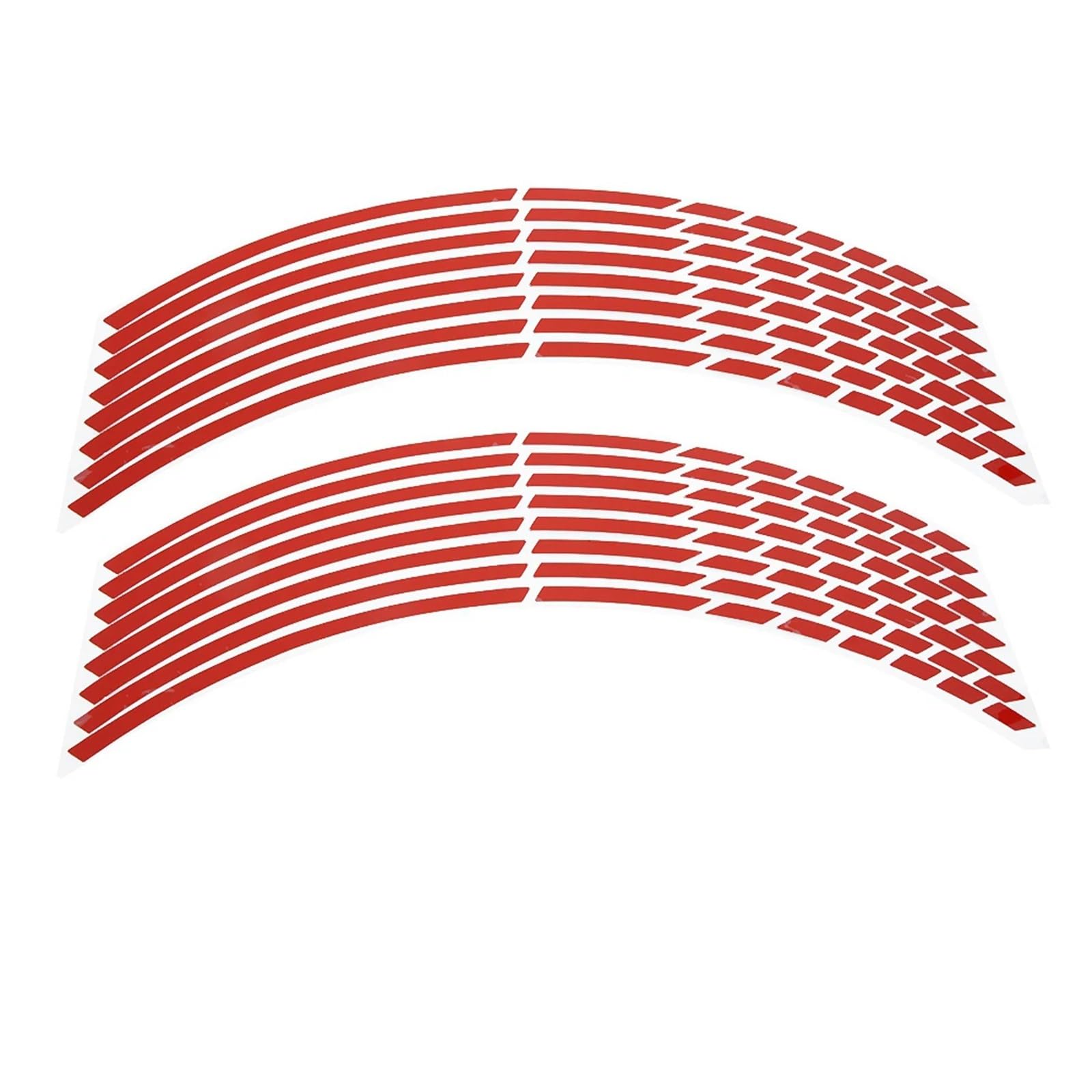 Hub Decals Rim 16pcs Bike Motorcycle 16-18inch Reflective Wheel Strip Stickers Decoration Accessory Stripe Tape(Red)
