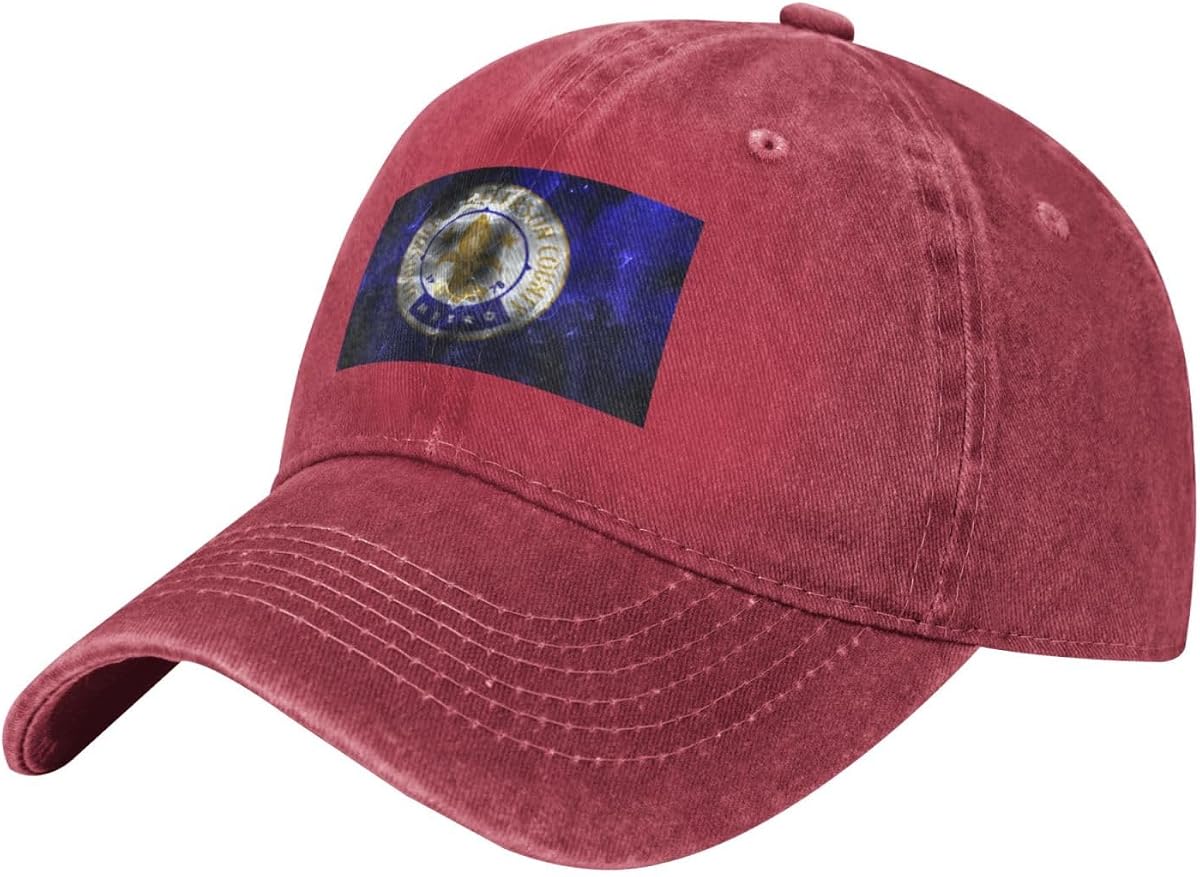 Gorra de béisbol de la bandera de Louisville para hombres y mujeres, ajustable, estilo vintage, de algodón lavado, estilo vaquero, sombrero de golf para papá