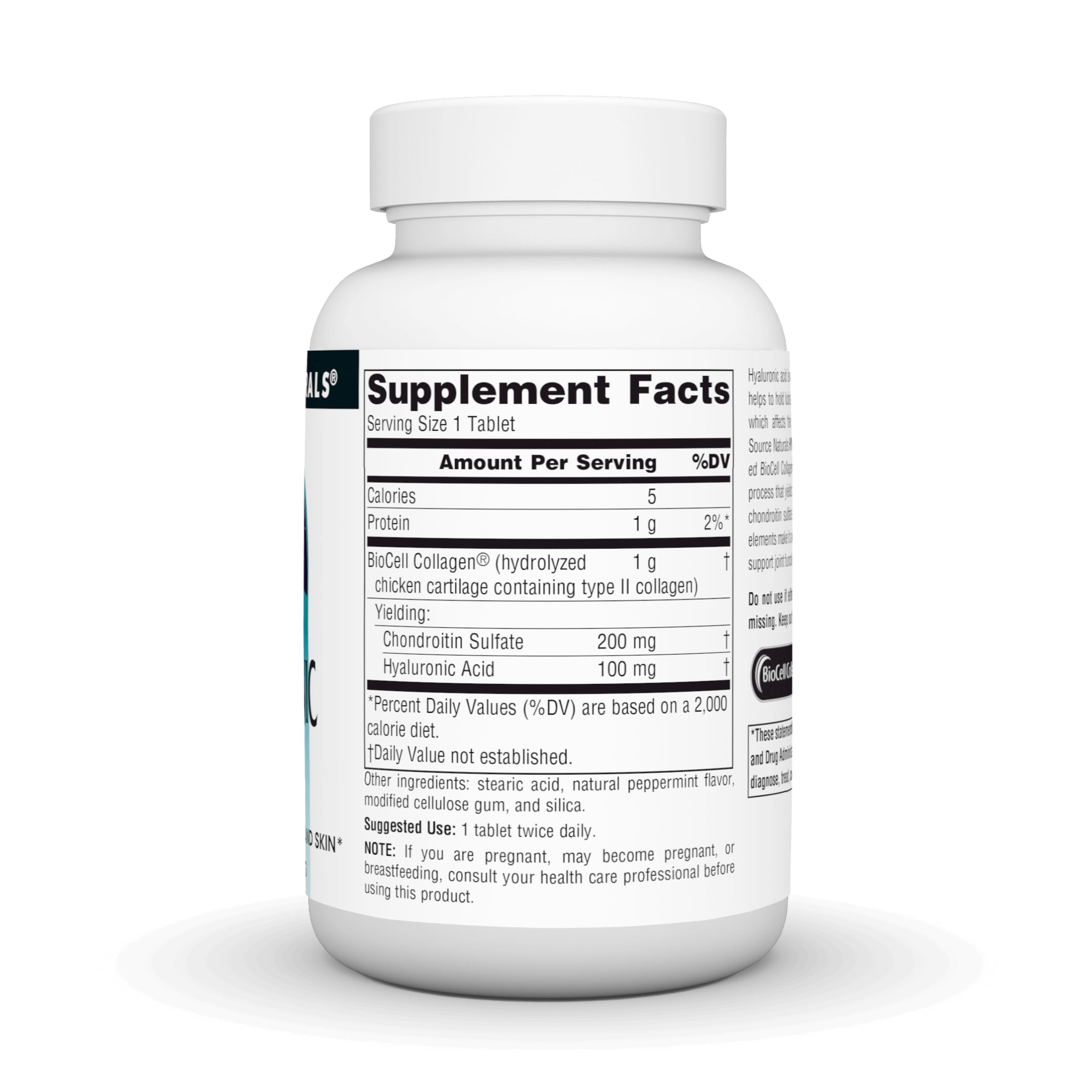 Source Naturals Hyaluronic Acid, 100 mg - 60 Tablets — Amazon image 2