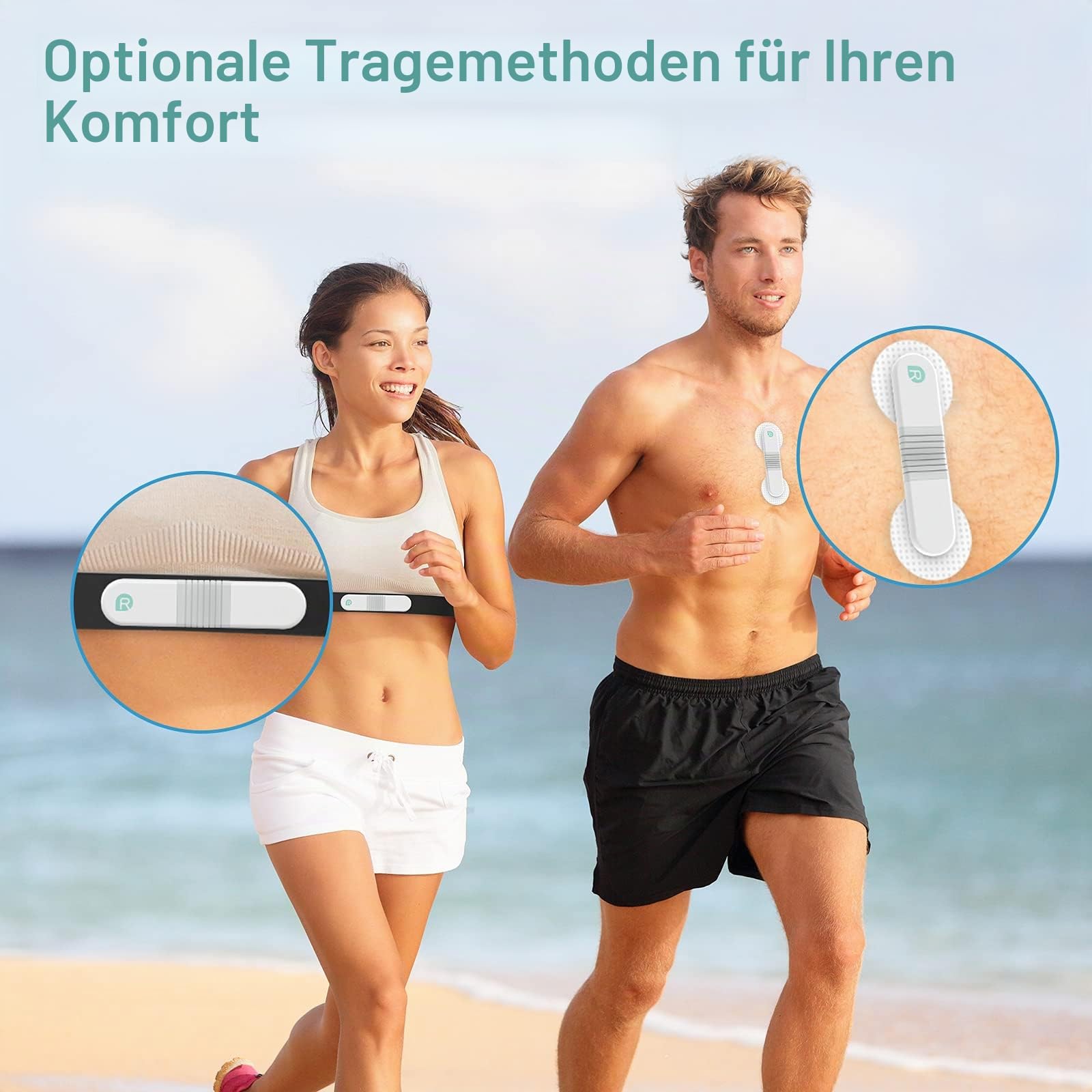 Wellue VisualBeat Brustgurt Herzfrequenzmesser, ANT +, Bluetooth, 24-Stunden-Herzfrequenzmessung, APP mit EKG Funktion, Tragbarer Herzfrequenz Sensor mit Vibrationsalarm