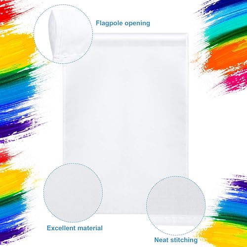 Miniatura 5 de Bandera de sublimación en blanco para jardín, banderas de jardín de césped, banderas de poliéster para decoración de patio interior y exterior, 11.8