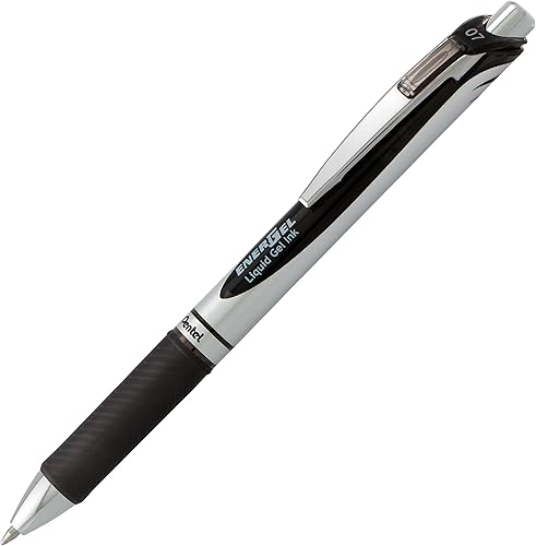 Miniatura 3 de Pentel EnerGel Deluxe RTX - Bolígrafo retráctil de gel líquido, 0.7 mm, punta metálica, tinta violeta, paquete de 2 (BL77BP2V)
