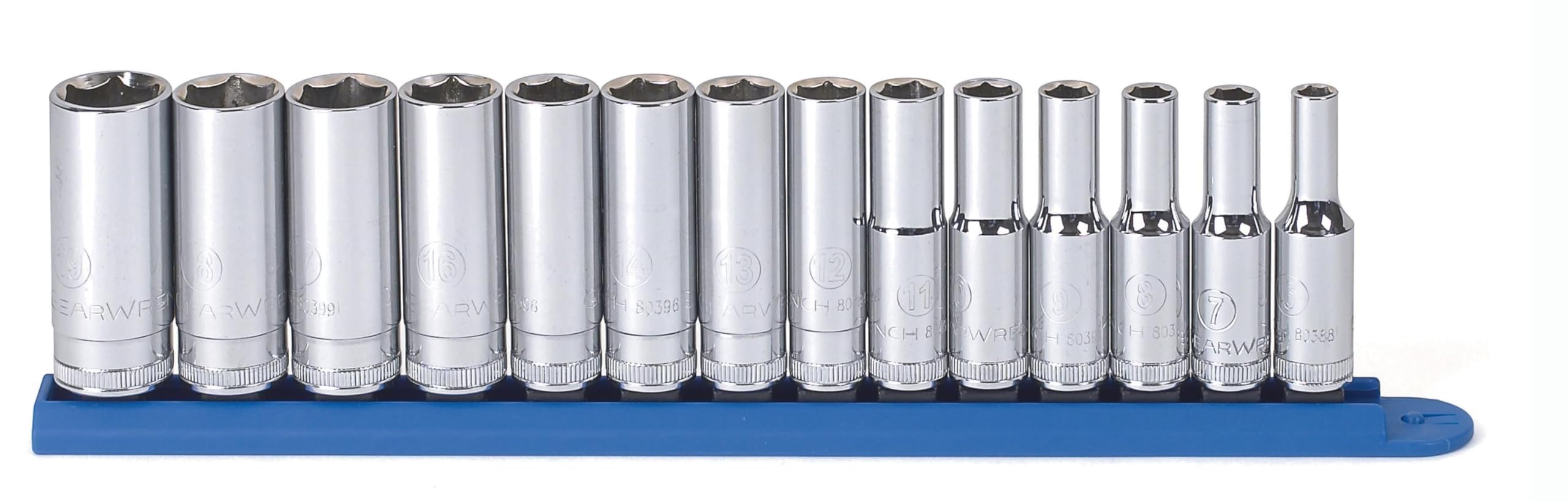 GEARWRENCH 14 Piece 3/8" Drive 6 Pt. Deep Socket Set, Metric - 80554