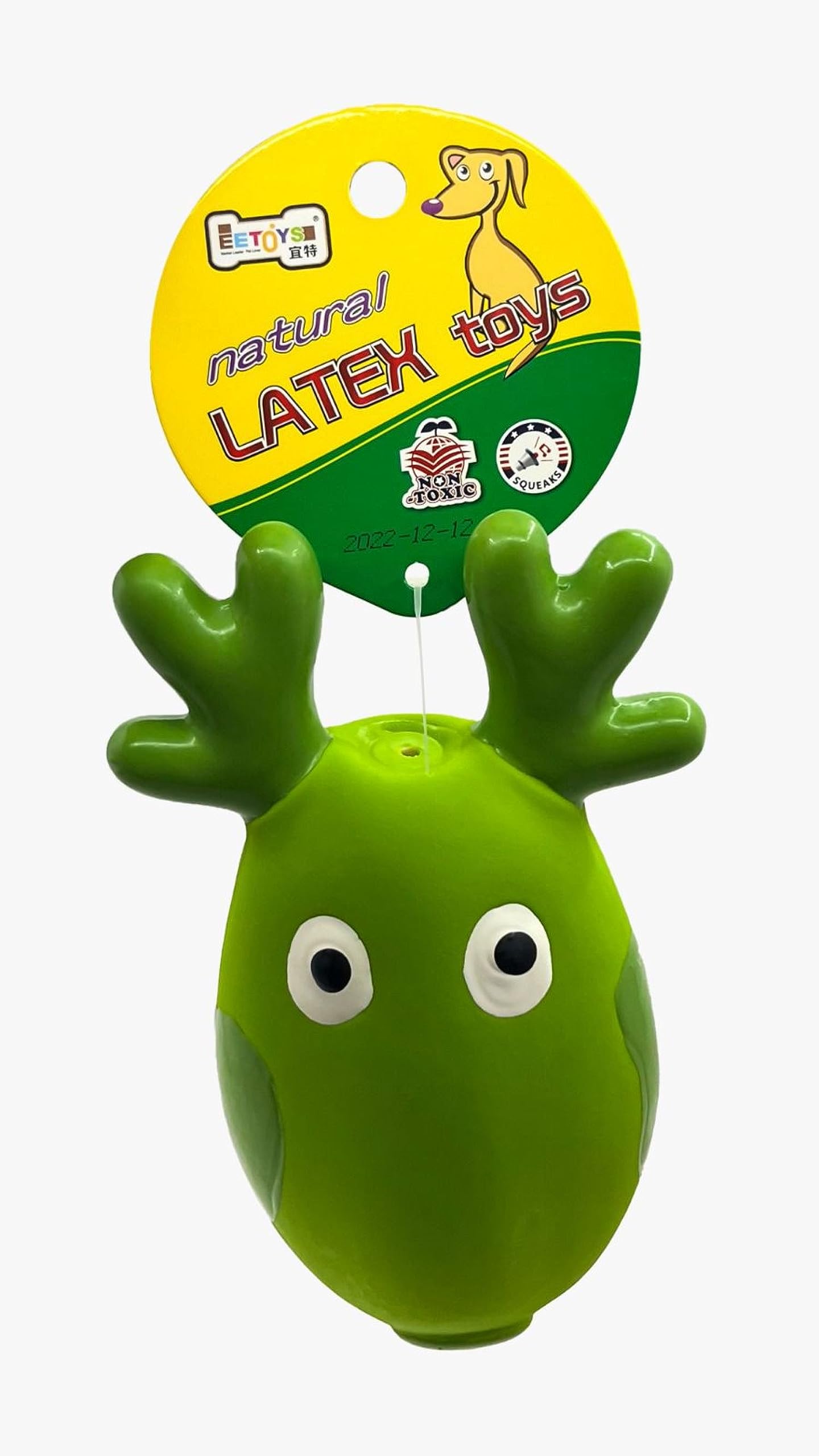 W9 Pet Products Natural Latex Rubber Squeaky Puppy Toy | Suitable for Small Puppy-Durable, Animal Design, Fetch & Sound Interaction Toy-Green-Peace Dear (B0CCSVVSFY) Amazon Price History, Amazon Price Tracker