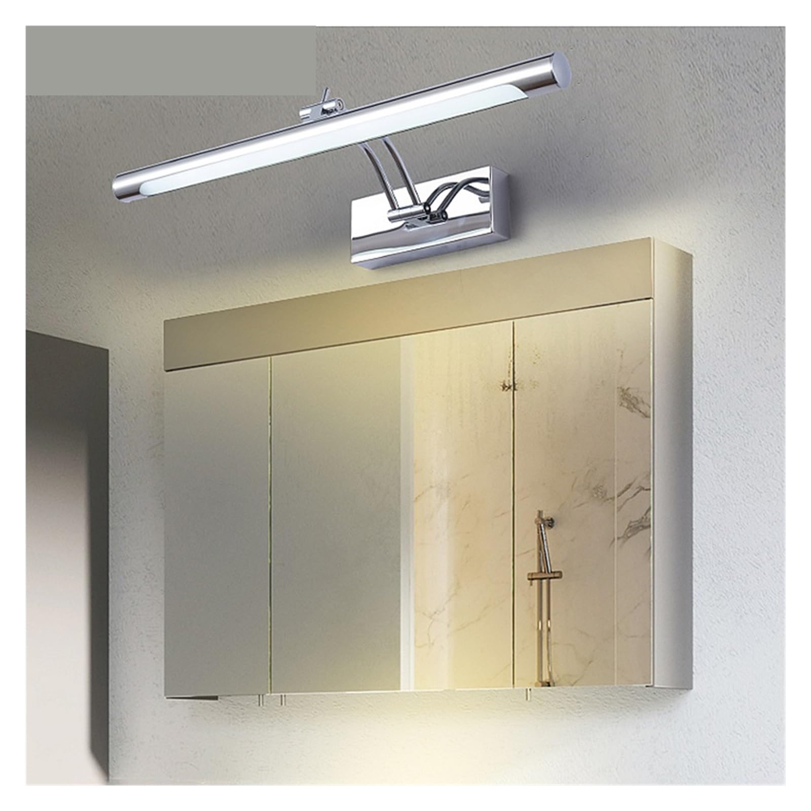 Nowoczesna kinkiet LED do łazienki z przełącznikiem wodoodporny L40/55/70CM, lustro kosmetyczne ze stali nierdzewnej oprawa świetlna domu,Długotrwałe użytkowanie