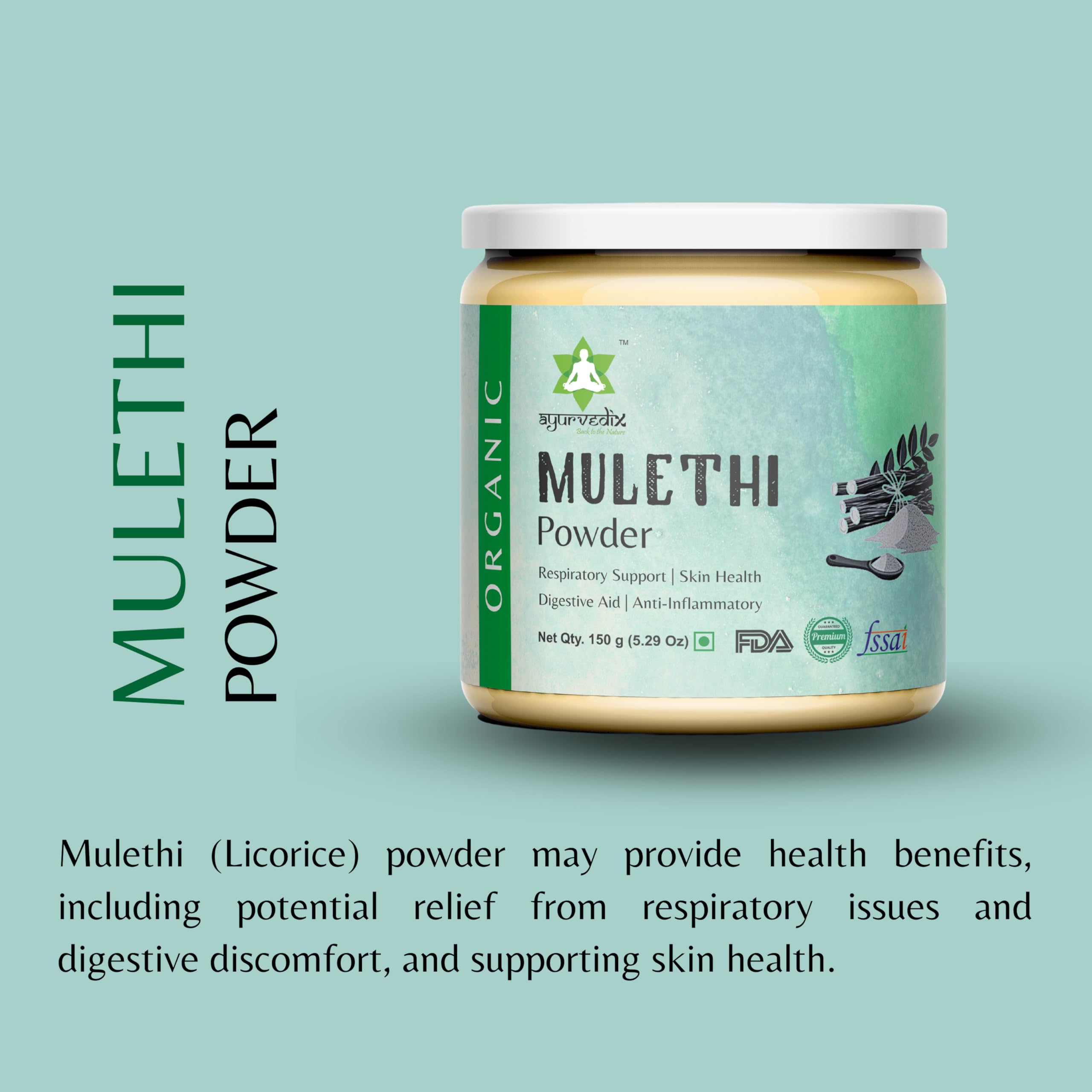 Ayurvedix Organic Mulethi Powder 150g 2