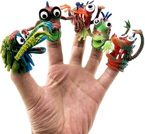 Miniatura 8 de Dibujos animados de silicona animal dedo títeres monstruo narración de historias muñeca teatro muñeca suave juguetes niños regalo dedos guantes dedo
