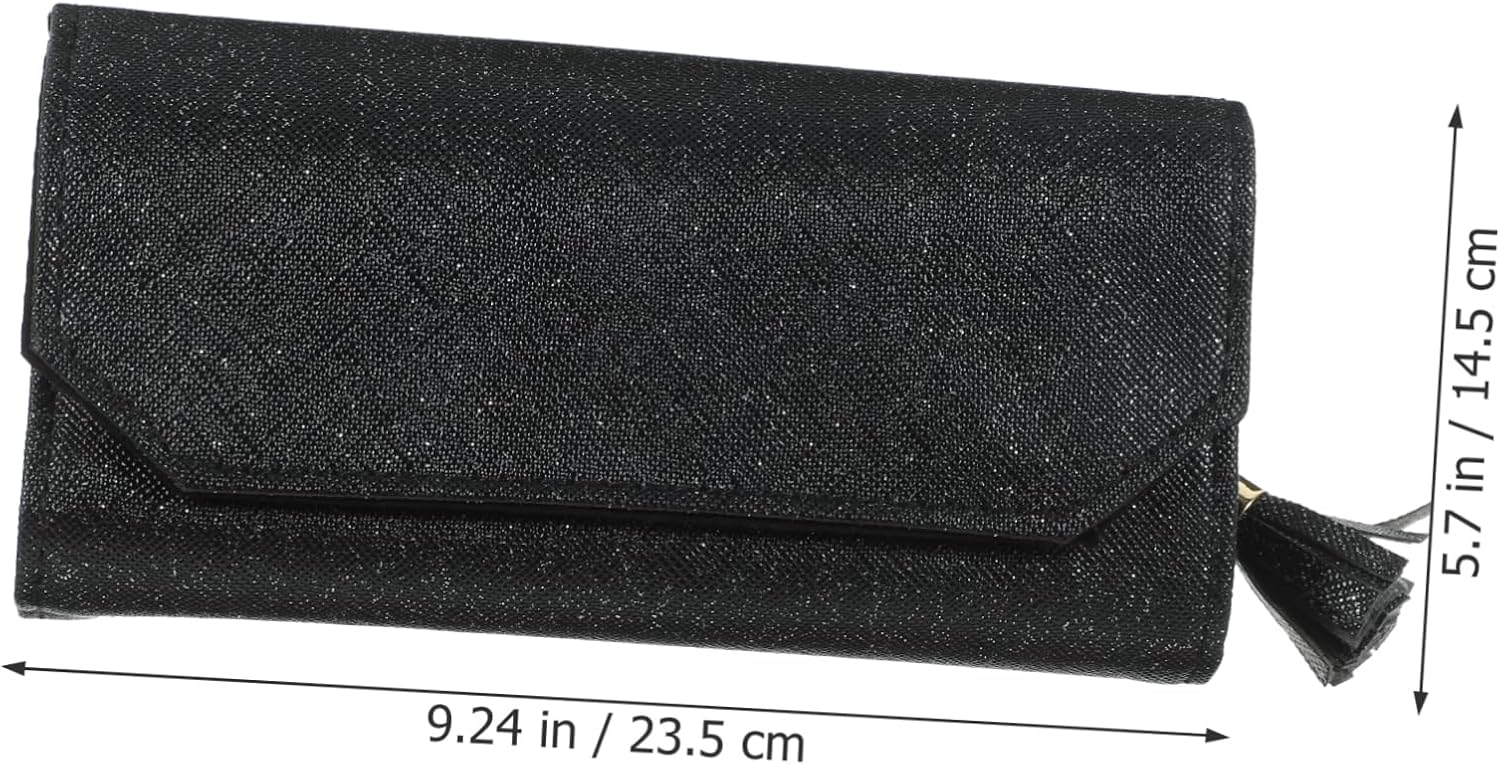 Jewelry Roll Bag Travel Jewelry Organizer Foldable Pouch Lint- Leather Easy to Carry